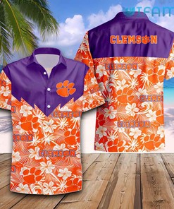 Clemson Tigers Hawaiian Shirt Tropical Beach Clemson Gift