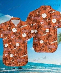 Clemson Tigers Hawaiian Shirt Tropical Coconut Clemson Gift