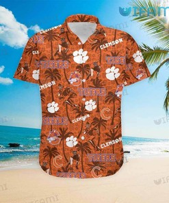 Clemson Tigers Hawaiian Shirt Tropical Coconut Clemson Gift