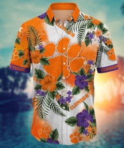 Clemson Tigers NCAA Flower Hawaii Shirt For Fans Ver 1