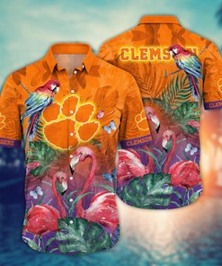 Clemson Tigers NCAA Flower Hawaii Shirt For Fans Ver 12