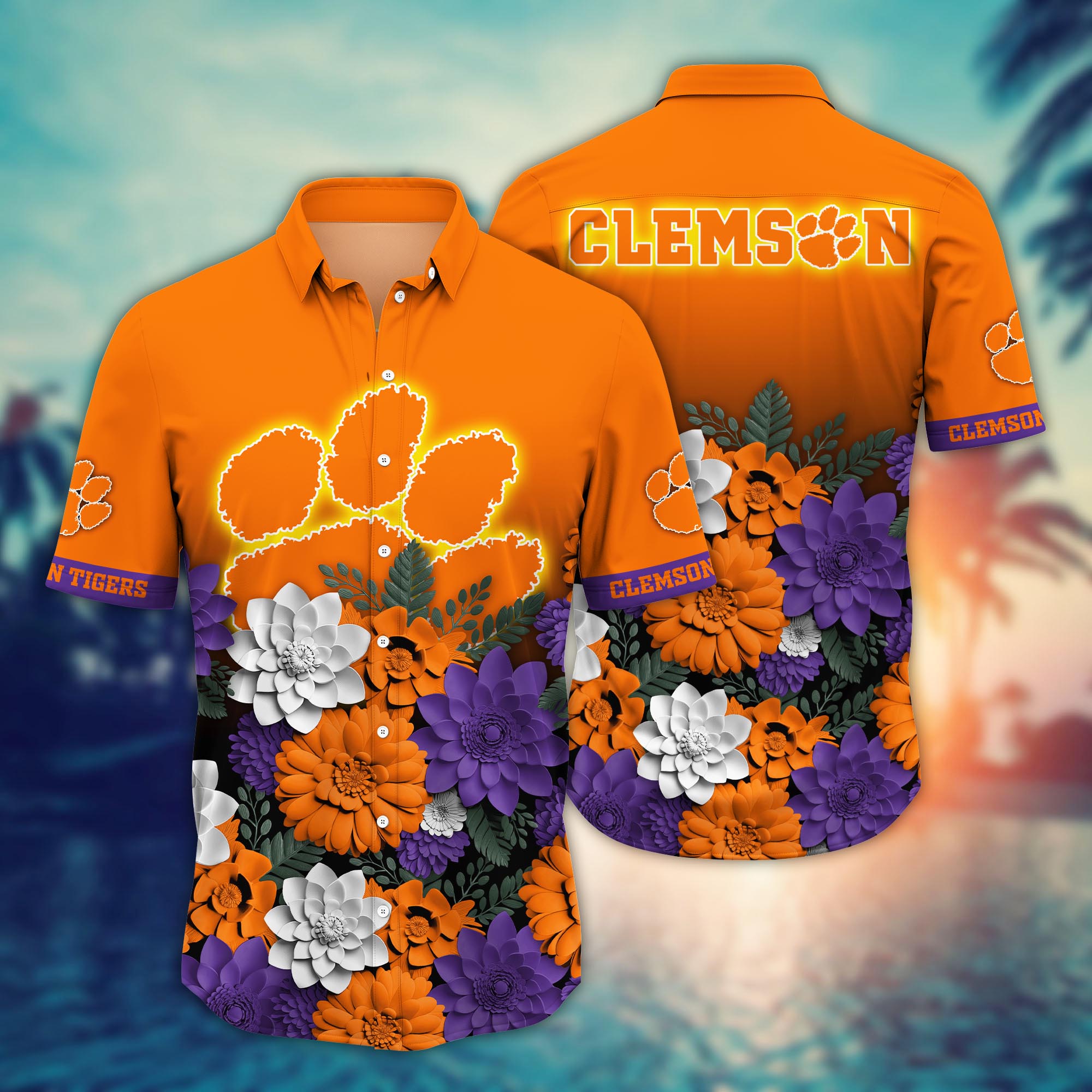 Clemson Tigers NCAA Flower Hawaii Shirt For Fans Ver 15