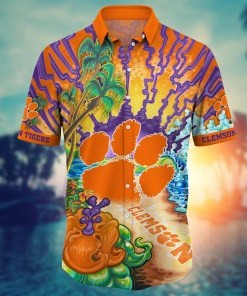 Clemson Tigers NCAA Flower Hawaii Shirt For Fans Ver 2