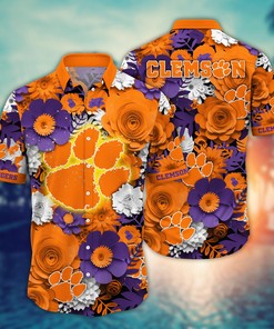 Clemson Tigers NCAA Flower Hawaii Shirt For Fans Ver 27