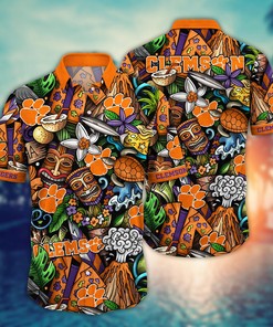 Clemson Tigers NCAA Flower Hawaii Shirt For Fans Ver 31
