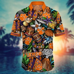 Clemson Tigers NCAA Flower Hawaii Shirt For Fans Ver 31