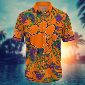 Clemson Tigers NCAA Flower Hawaii Shirt For Fans Ver 32