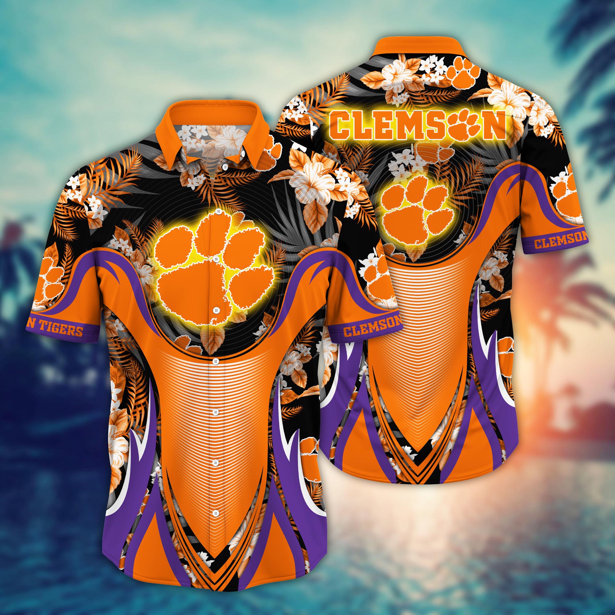 Clemson Tigers NCAA Flower Hawaii Shirt For Fans Ver 35
