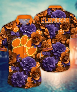 Clemson Tigers NCAA Flower Hawaii Shirt For Fans Ver 37