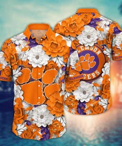 Clemson Tigers NCAA Flower Hawaii Shirt For Fans Ver 9
