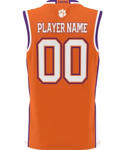Clemson Tigers NIL Men Basketball Custom Jersey - Orange