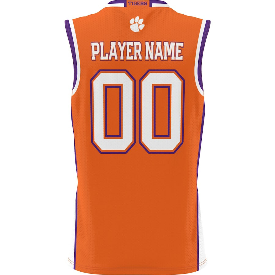 Clemson Tigers NIL Men Basketball Custom Jersey - Orange
