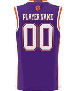 Clemson Tigers NIL Men Basketball Custom Jersey - Purple