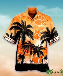 Clemson Tigers Palm Tree Hawaiian Shirt
