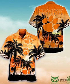 Clemson Tigers Palm Tree Hawaiian Shirt