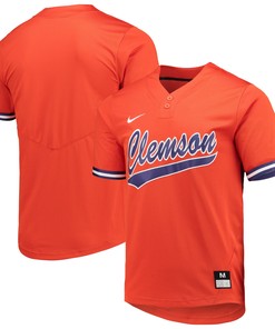Clemson Tigers Unisex Two-button Replica Softball Jersey - Orange Ncaa