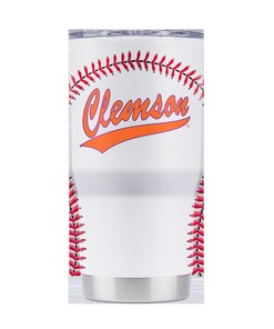 Clemson White Baseball Tumbler - Clemson White Baseball Tumbler Gift for Fan