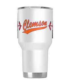 Clemson White Baseball Tumbler - Clemson White Baseball Tumbler Gift for Fan