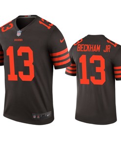 Cleveland Browns #13 Odell Beckham Jr. Brown Color Rush Legend Jersey - Mens