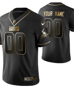 Cleveland Browns 2021 Nfl Golden Brandedition Black Jersey Gift With Custom Name Number For Browns Fans
