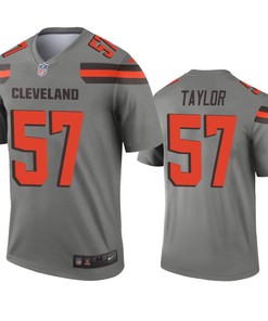 Cleveland Browns Adarius Taylor Gray Inverted Legend Jersey