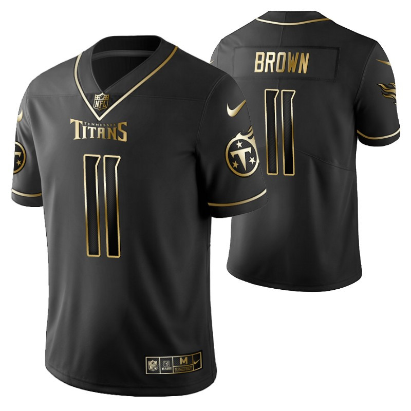 Cleveland Browns A.j. Brown 11 2021 Nfl Golden Brandedition Black Jersey Gift For Browns Fans