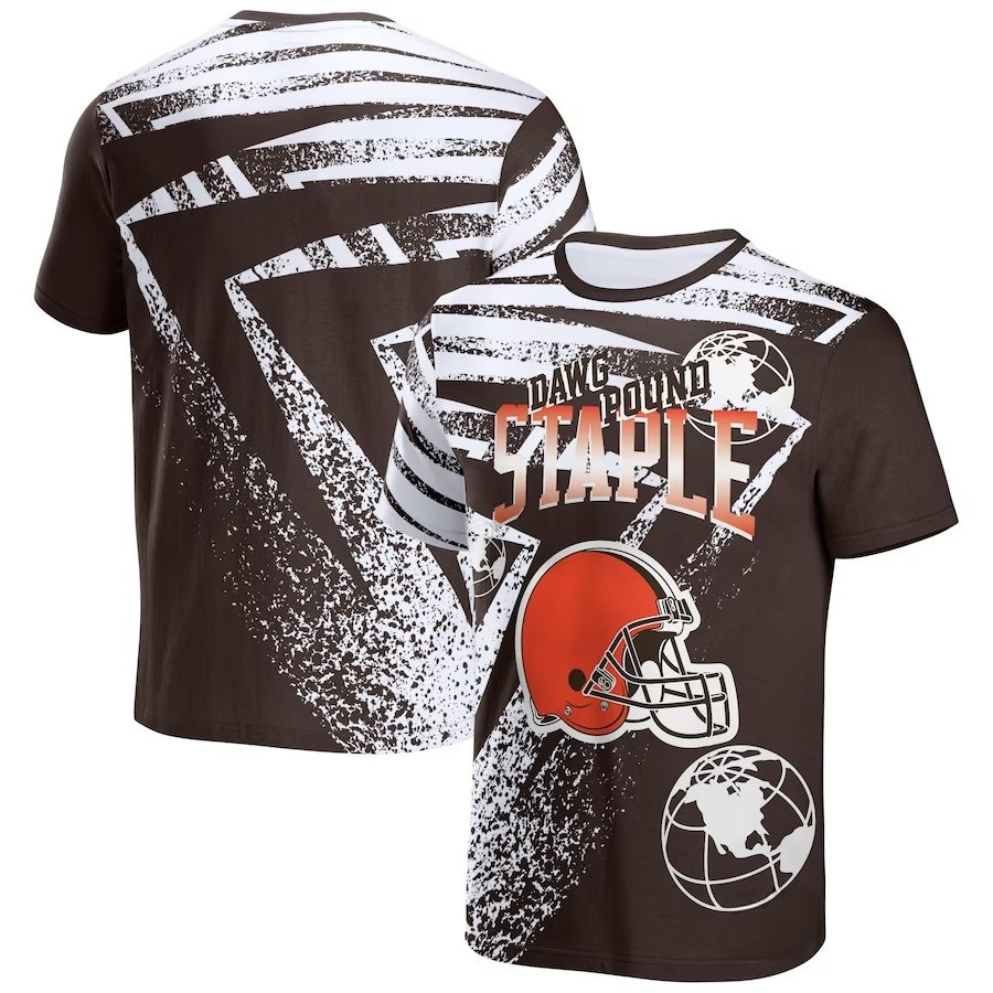 Cleveland Browns All Over Print T-Shirt - Brown