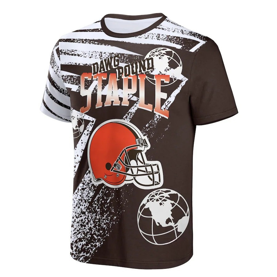 Cleveland Browns All Over Print T-Shirt - Brown