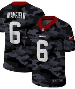 Cleveland Browns Baker Mayfield #6 Nfl 2020 Camo Black Jersey