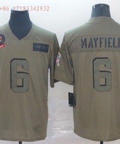 Cleveland Browns Baker Mayfield #6 Nfl 2020 Camo Jersey Jersey