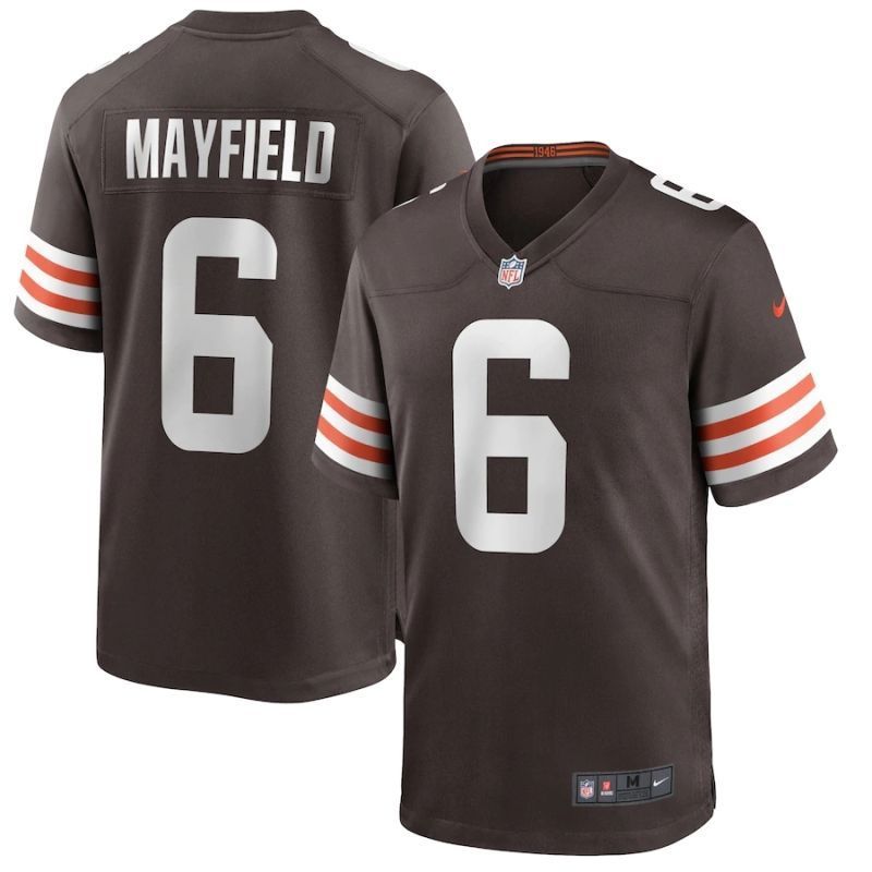 Cleveland Browns Baker Mayfield #6 Nfl 2020 Dark Brown Jersey