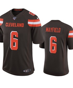 Cleveland Browns Baker Mayfield Brown 100th Season Vapor Limited Jersey