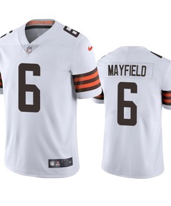 Cleveland Browns Baker Mayfield White 2020 Vapor Limited Jersey - Mens