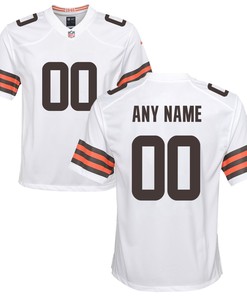 Cleveland Browns Custom Game Jersey - White Custom Jerseys Nfl