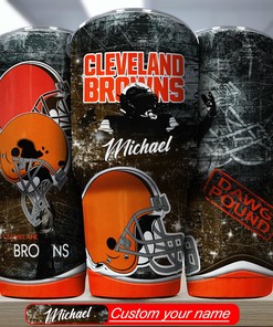 Cleveland Browns Custom Name Tumbler - Cleveland Browns Custom Name Tumbler Gift for Fan