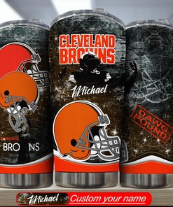 Cleveland Browns Custom Name Tumbler - Cleveland Browns Custom Name Tumbler Gift for Fan