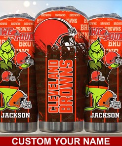 Cleveland Browns Custom Name Tumbler - Customized Tumbler for Browns Enthusiasts
