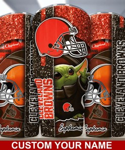 Cleveland Browns Custom Name Tumbler - Customized Tumbler to Support Your Browns
