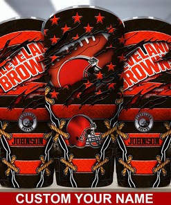 Cleveland Browns Custom Name Tumbler Limited Edition - Perfect Gift for Die-Hard Fans