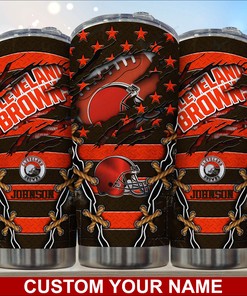 Cleveland Browns Custom Name Tumbler Limited Edition - Perfect Gift for Die-Hard Fans