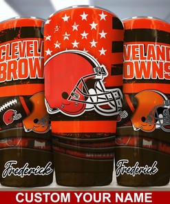 Cleveland Browns Custom Name Tumbler - Personalized Tumbler for Dedicated Fans