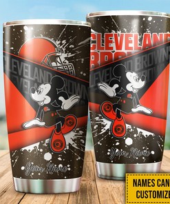 Cleveland Browns Custom Name Tumbler - Personalized Tumbler for Die-Hard Fans