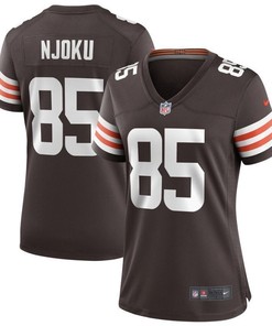 Cleveland Browns David Njoku #85 Nfl 2020 Dark Browns Womens Jersey