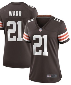 Cleveland Browns Denzel Ward #21 Nfl 2020 Dark Brown Womens Jersey