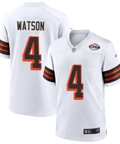 Cleveland Browns Deshaun Watson 4 Nfl White 1946 Collection Alternate Game Jersey Gift For Browns Fans