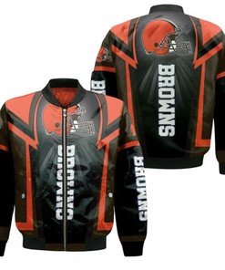 Cleveland Browns For Fans Bomber Jacket Model 1431