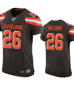 Cleveland Browns Greedy Williams Brown 100th Season Vapor Elite Jersey