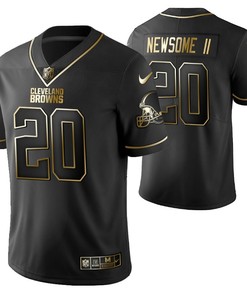 Cleveland Browns Greg Newsome Ii 20 2021 Nfl Golden Brandedition Black Jersey Gift For Browns Fans