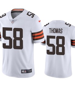 Cleveland Browns Isaiah Thomas 58 White Vapor Limited Jersey