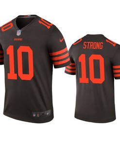 Cleveland Browns Jaelen Strong Brown Color Rush Legend Jersey - Mens